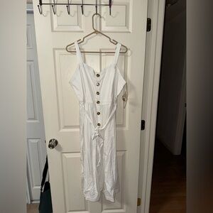 White Button-Down Dress
